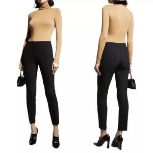 Lafayette 148 New York Gramercy Acclaimed Ankle Stretch Black Pants Size 0